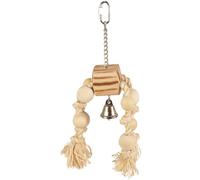 FLAMINGO-Jouet pour oiseaux pendentif en bois et corde