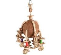FLAMINGO Jouet pour oiseaux Sully perroquet Noix de coco BBQ 42 cm, jouet pour oiseaux en corde, jouet pour oiseaux suspendu G