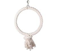 FLAMINGO-Jouet pour perroquet coloris crème en coton Flamingo Hakan brosse anneau naturel - Taille XL