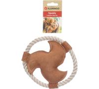 Flamingo - Jouet SWA Frisbee avec Corde - Résistant et Amusant - Idéal pour Labrador, Border Collie, Berger Australien et Golden Retriever - Marron