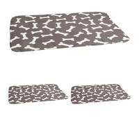 FLAMINGO Karlie Couverture Polaire pour Chien Gris 100 x 70 cm (Lot de 3)