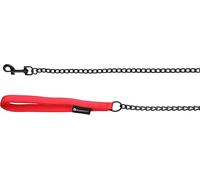 Flamingo Laisse Chaîne pour Chien Trero Rouge - 1m, 16mm - Résistante et Anti-Mordillage | Poignée Rembourrée et Mousqueton Solide