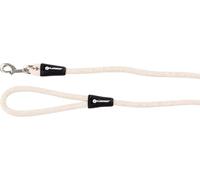 Flamingo Laisse Chien - Lago Beige - 130cm L x 1,2cm B x 1,2cm H - Lin - Mousqueton chromé - élégante et Confortable - idéale pour Les balades Quotidiennes