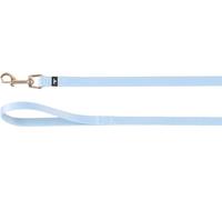 Flamingo Laisse Chien Noekie Bleu S - 120cm 15mm - Mousqueton avec revêtement en Nickel Brillant