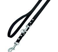 Flamingo Laisse d'entraînement pour Chien Seattle Noir 18 mm 200cm - Réglage à 3 Positions: Courte, Longue ou en Mains Libres