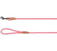 Flamingo Laisse pour Chiot Malibu Rose - 130cm 6mm - Mousqueton avec Finition Mate Noire