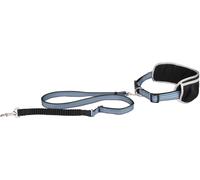 Flamingo Laisse Pour Le Jogging 180-250cm + Ceinture Ventrale 79,5-140cm Rono Bleu