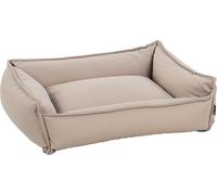 Flamingo lamingo Panier Odet - Rectangulaire Beige (65x50x20 cm) - Cuir de Qualité Lavable - Confort pour Labrador, Bouledogue Français, Beagle, Schnauzer Nain et Cocker Spaniel.