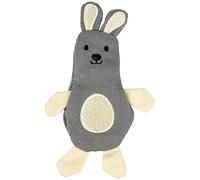 FLAMINGO - Lapin 14 cm Gris Beige+ 3 Billes de Catnip Jouet pour Chat