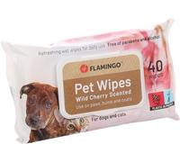 FLAMINGO Lingettes nettoyantes universelles Neutre Reini - 40pcs Convient aux Chiens et aux Chats - avec Parfum de la Cerise Sauvage - sans parabènes et sans Alcool - Nouveau Produit Populaire!