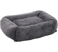 Flamingo Lit Krems Gris Fonce pour Chien Chat - Panier pour Chien Chat - 50x40x15cm - Lavable - Fond Anti-dérapant - Housse Amovible Lieu de Couchage Doux et Confortable