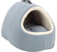 Flamingo Lit pour Animaux Mila Bleu - Doux, Confortable, 50x37x18 cm, Lavable, Antidérapant