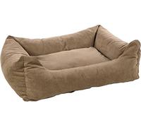 Flamingo Lit pour Chien Chat Celeste Beige - Coussin pour Chien Chat - Panier pour Chien Chat - 100x80x30cm - Lavable - Fond Anti-dérapant - Housse Amovible - Lieu de Couchage Doux et Confortable