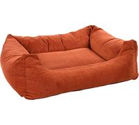 Flamingo Lit pour Chien Chat Celeste Cognac - Coussin pour Chien Chat - Panier pour Chien Chat - 100x80x30cm - Lavable - Fond Anti-dérapant - Housse Amovible - Lieu de Couchage Doux et Confortable