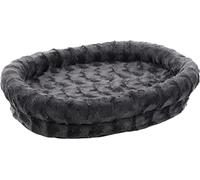 Flamingo Lit pour Chien Chat Dorian Gris - Coussin pour Chien Chat - Panier pour Chien Chat - 66x51x14cm - Lavable - Fond Anti-dérapant - Housse Amovible - Lieu de Couchage Doux et Confortable
