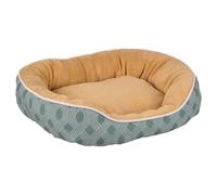 Flamingo Lit pour Chien Corvara Bleu, 52x46x15cm, Peluche, Lavage Manuel,