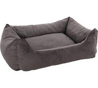 Flamingo Lit pour Chien et Chat Celeste Gris Foncé - Coussin 100x80x30cm - Panier Lavable - Fond Anti-dérapant - Housse Amovible - Couchage Doux et Confortable