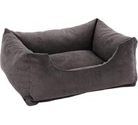 Flamingo Lit pour Chien et Chat Celeste Gris Foncé - Coussin Panier 65x50x20cm - Lavable, Fond Anti-dérapant, Housse Amovible - Lieu de Couchage Doux et Confortable