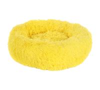 Flamingo Lit pour Chien Krems Rond Jaune Lavable 30° . Antidérapant Peluche 300g