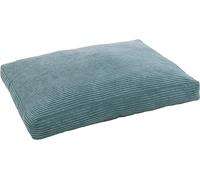 FLAMINGO Lit Velluto Bleu pour Chien Chat - Coussin pour Chien Chat - 80x60x10cm - Lavable - Fond Anti-dérapant - Housse Amovible Lieu de Couchage Doux et Confortable