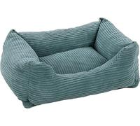 Flamingo Lit Velluto Bleu pour Chien Chat - Panier pour Chien Chat - 65x50x20cm - Lavable - Fond Anti-dérapant - Housse Amovible Lieu de Couchage Doux et Confortable