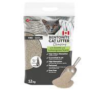 Flamingo Litière pour Chats - avec zeolithe Verte - 12KG pour 10 semaines - Origine Canada - neutralisent les odeurs désagréables - douce pour les pattes -aussi pour chatons