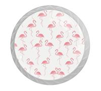 Flamingo Lot de 4 boutons ronds blancs pour armoire de cuisine à trou unique pour tiroir, placard, commode, porte d'armoire