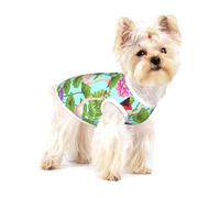 Flamingo Love Fleurs Imprimé Petit Chien Vêtements Pet Gilet, Coton Doux Sans Manches T-shirts Respirant Pet Tank Top Vêtements Pour Chiots Et Chats