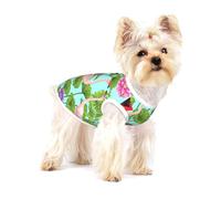 Flamingo Love Fleurs Imprimé Petit Chien Vêtements Pet Gilet, Coton Doux Sans Manches T-shirts Respirant Pet Tank Top Vêtements Pour Chiots Et Chats