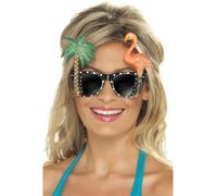 Flamingo Lunettes de Soleil Plage Hawaïenne Accessoire Déguisement Adultes