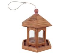 Flamingo Mangeoire Bois de Cèdre 20,5x17,5x23 CM pour Oiseaux, Graines Étanche