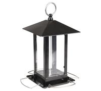Flamingo Mangeoire Kimi Métal Noir 14x14x22cm pour Nourriture pour Oiseaux