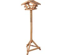 Flamingo mangeoire pour Oiseaux - avec Support Lucar - modèle sur Pied en Bois avec Toit bitumé - 38x28x125cm