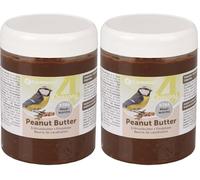 FLAMINGO mangeoire pour Oiseaux - Pot de Beurre de cacahuète avec vers de Farine - 330g (Lot de 2)