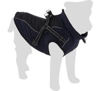 Flamingo - Manteau d’Hiver pour Chien Dexter Bleu foncé - Taille A:50cm B:44cm C:68cm - Imperméable et Chaud - Idéal pour Border Collie, Labrador, Berger Australien et Springer Spaniel