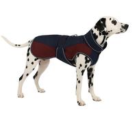 Flamingo Manteau d'hiver pour Chien Eisberg Bleu foncé & Bordeaux - Taille 60cm (A: 60 cm, B: 52 cm, C: 71,5-83 cm) - Idéal pour Beagle, Cocker Spaniel, Bulldog Anglais, Schnauzer Standard & Whippet