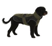 Flamingo Manteau d'hiver pour chien Eisberg Kaki & Bleu foncé - Taille 55cm (A: 55 cm, B: 50 cm, C: 70-77 cm) - Idéal pour Beagle, Cocker Spaniel, Shiba Inu & Bulldog Anglais