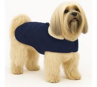 Flamingo Manteau d'hiver pour Chien Koda Bleu foncé - Taille 35cm (A: 35 cm, B: 34-40 cm, C: 46-56 cm) - Idéal pour Jack Russell, Teckel, Papillon, Bichon Maltais & Yorkshire Terrier
