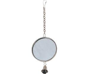 Flamingo Miroir Rond en Métal pour Perruche