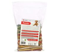 Flamingo Munchy Mélange 100 Pièce pour Chiens - Cuir Brut Snacks, Diamètre 7-8mm