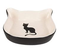 Flamingo Nala 560688 Cat Bowl Ceramic Black/White 220 ML 12.5 cm