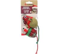 Flamingo Noël Jouet Finley Souris Mélange - 9x6x5,5cm - avec cataire
