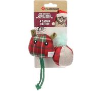 Flamingo Noël Jouet pour Chat Jayla Souris et Balle Mélange - 17x7,5x4,5cm - avec cataire, Rubans et Plumes
