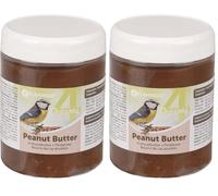 Flamingo Nourriture pour Oiseaux Sauvages - qualité Premium - Beurre de cacahuète pour Oiseaux - sans sel - 330g (Lot de 2)