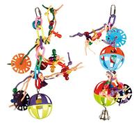 FLAMINGO Oiseau Jouet Balle avec Cordes H : 30 cm Diamètre : 16 cm