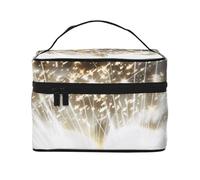 Flamingo on Beach Prints Trousse de maquillage de voyage à rabat portable avec poignée pour femme Voyage et usage quotidien, livre magique, taille unique, trousse de maquillage