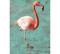 Flamingo On Blue XL Giant Panel Poster (8 Sections) Bleu Affiche