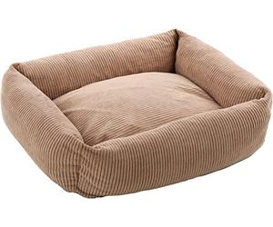 Flamingo Panier Colette pour Chien Chat Taupe - 50x40x16cm - LIt pour Chien Chat - Lavable - Fond Anti-dérapant - Housse Amovible Lieu de Couchage Doux et Confortable