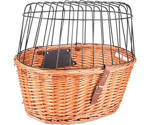 Flamingo Panier de vélo - Barre de Direction - Marron - 46,5 x 37,5 x 40,5 cm