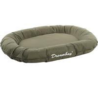 Flamingo Panier Dreambay® Ovale Vert Olive 80x60x14cm - Lavable - Housse Amovible avec Fermeture éclair - Déperlant